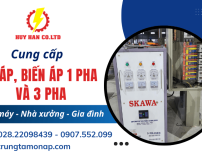 Ổn Áp Huy Hân - Cung cấp đầy đủ các loại ổn áp, biến áp 1 pha và 3 pha cho nhà máy, nhà xưởng và sử dụng gia đình