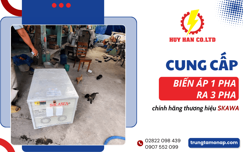 Biến áp 1 pha ra 3 pha Skawa