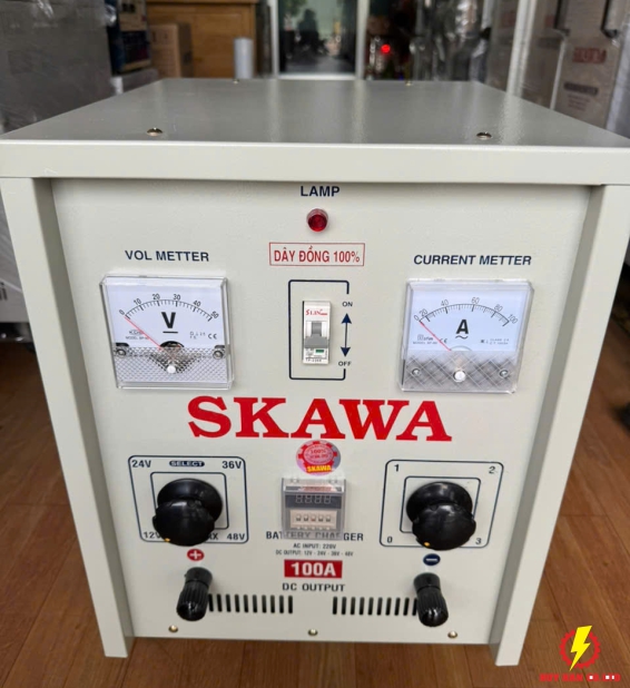 Máy sạc tự động Skawa 100A (12v-24v-36v-48v)